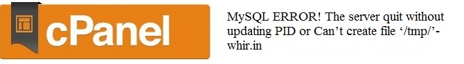 Starting MySQL. ERROR! The server quit without updating PID file 1